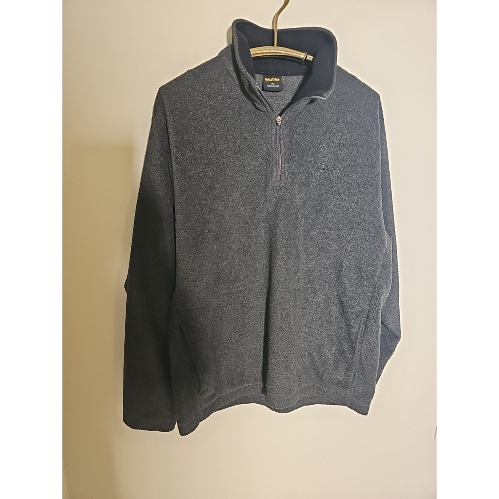 NAUTICA Mens ExLarge 1/4‎ Zip Gray Pullover Sweatshirt